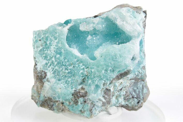 Sparkling Druzy Quartz on Chrysocolla - DR Congo #366222